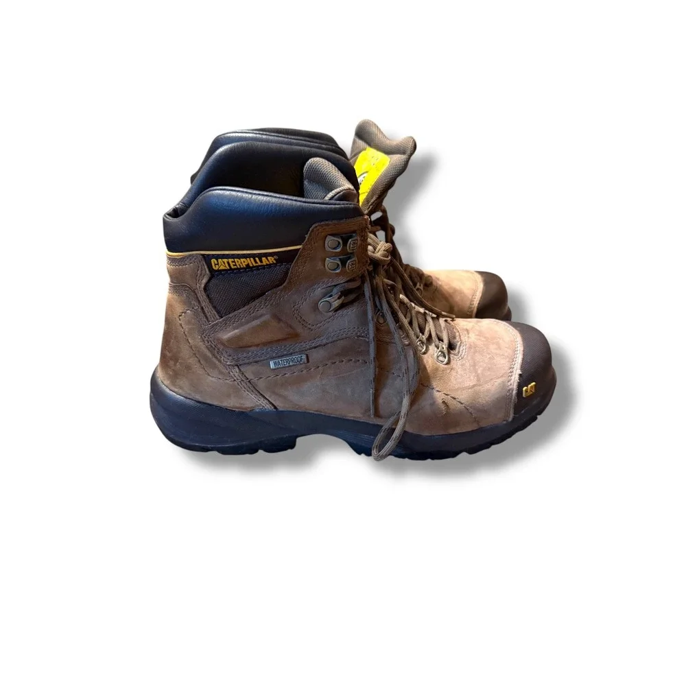Caterpillar Diagnostic Hi Steel Toe Boots Men's Size‎ 10.5 Brown Waterproof Work